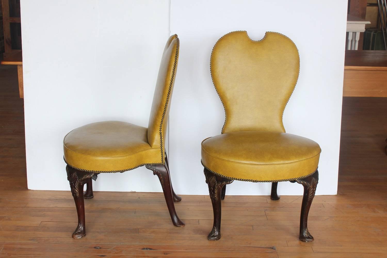 Stylish Pair of Early 20th Century American Library Chairs In Good Condition For Sale In Chicago, IL