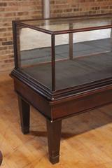 Antique American Mirrored Wood Display Showcase