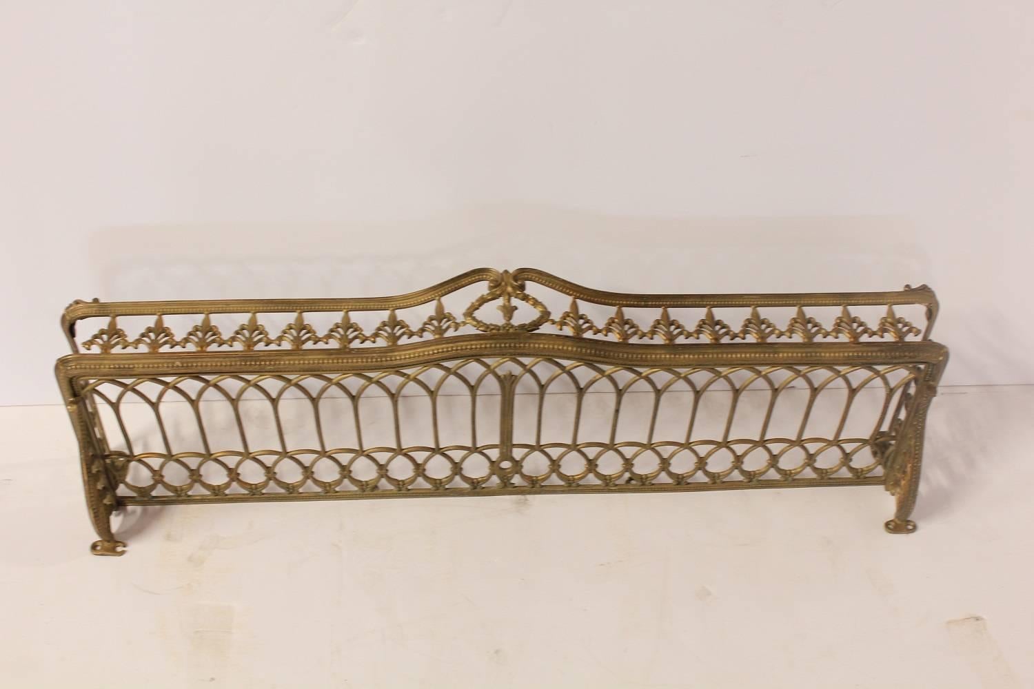 Antique train cart decorative brass shelve.