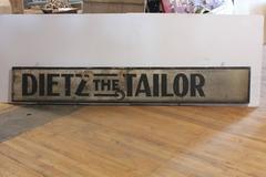 1900s Hand-Painted Wood Sign the Tailor