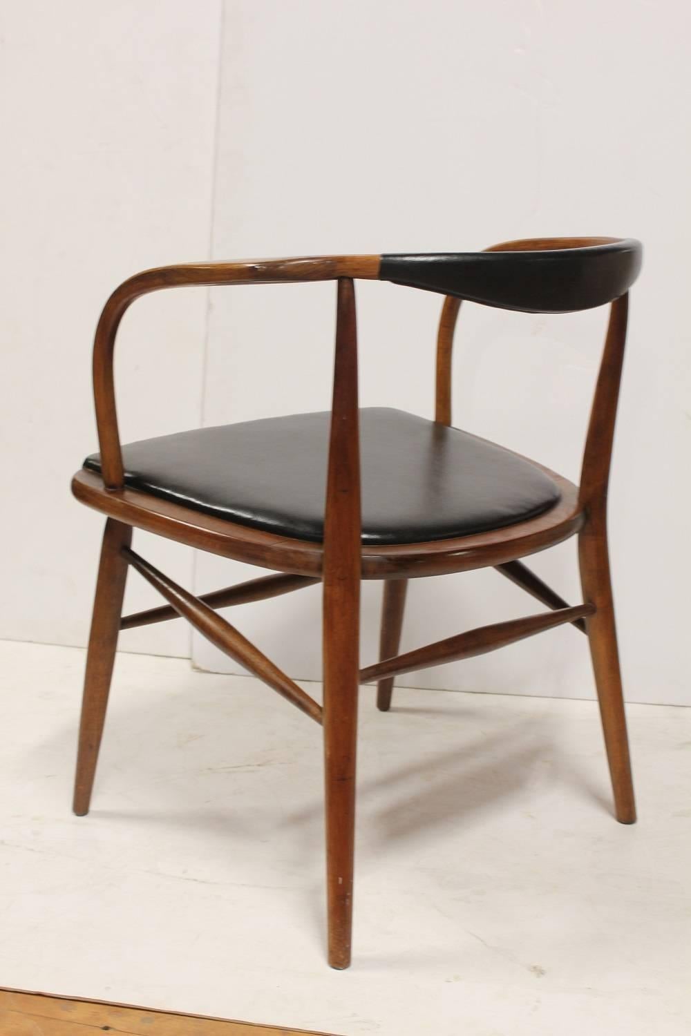 Stylish Mid-Century Danish desk/side armchair.