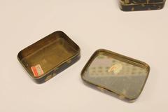Pair Of Antique Chinese Decorative Tortoise Shell Overlay Boxes