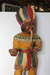 Original American Carved Cigar Store Indian Advertising Statue