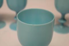 French Blue Opaline Glassware by Portieux Vallerysthal