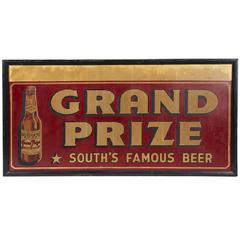 1930's Oversized American Advertising "Grand Prize Beer" Sign 9