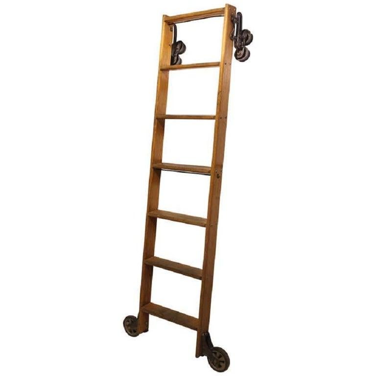 vintage library ladder