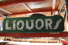 1950s Neon Sign Liquors