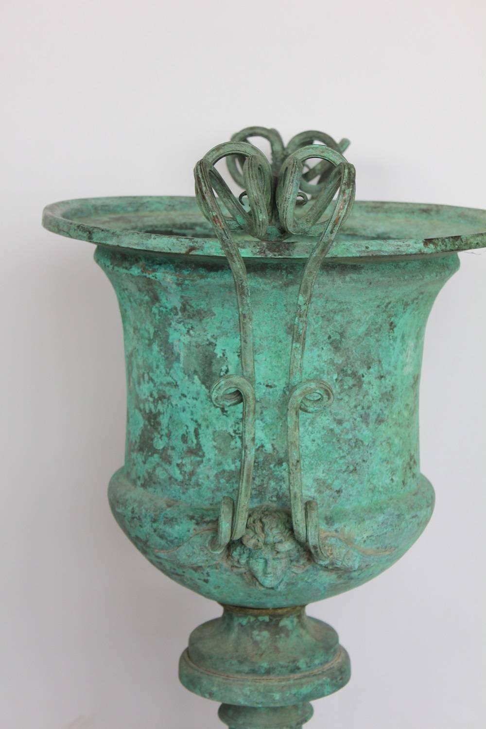 Antique French decorative copper urn.
