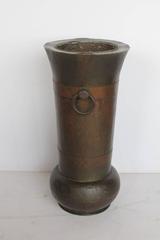 Large Antique American Hand-Hammered Copper Umbrella Stand