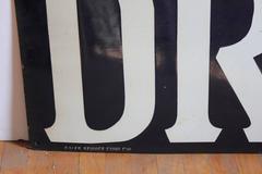 1930s American Enamel Sign DRUGS