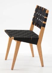 Original 1952s Webbed Wood Side Chair by Jens Risom for Knoll