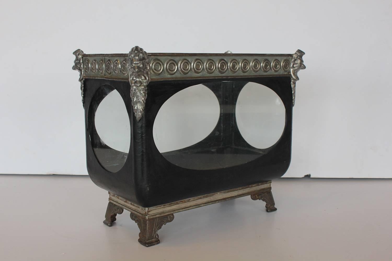 Art Deco cast iron aquarium.