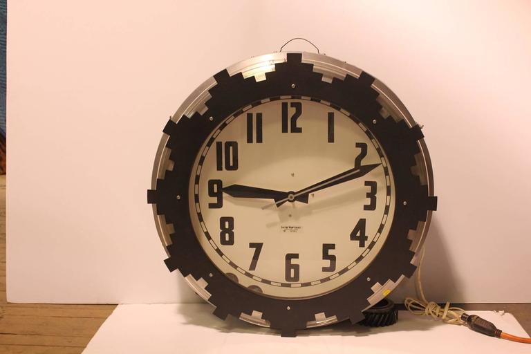 1930s Neon Aztec Clock For Sale at 1stDibs