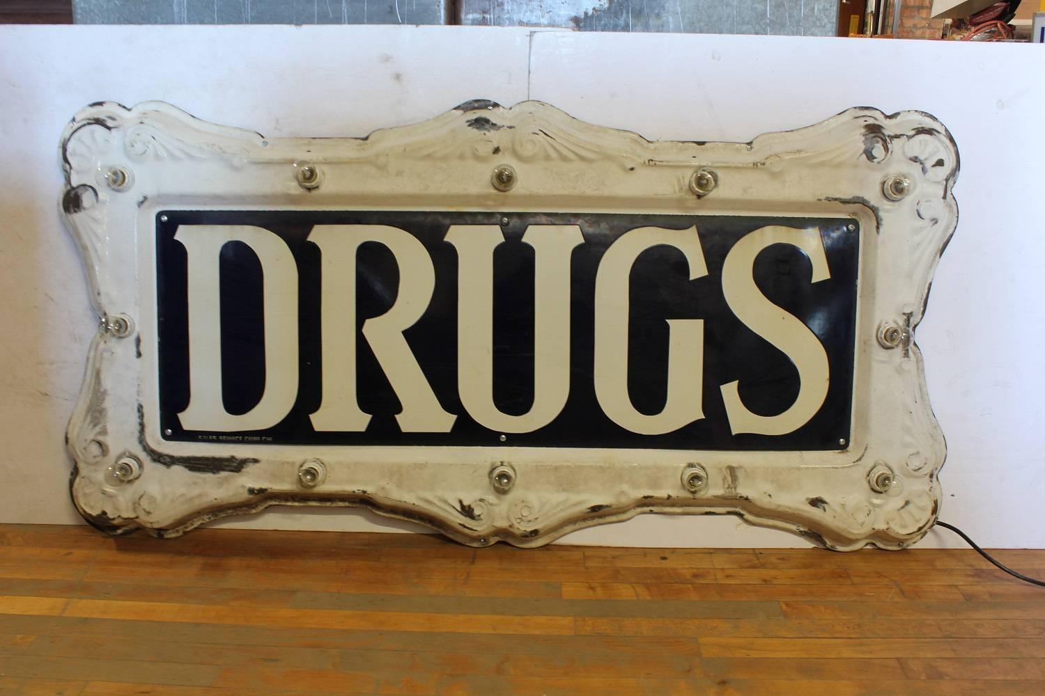 Rare 1900s federal electric company light up sign 