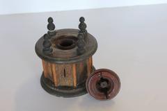 Antique American Folk Art Wooden Bank