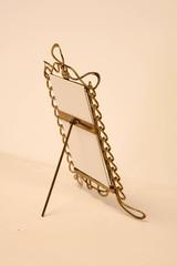 Stylish 1800s English Brass Photo Frame