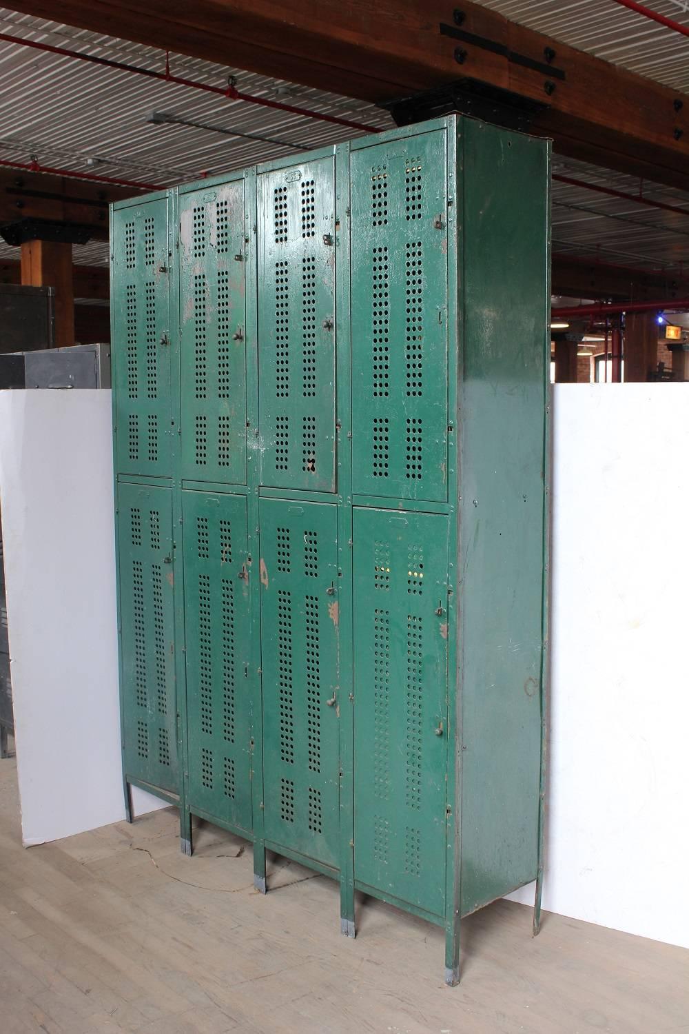 1930s American school metal lockers.