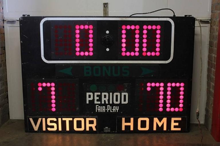 1950s American Basketball Scoreboard at 1stdibs