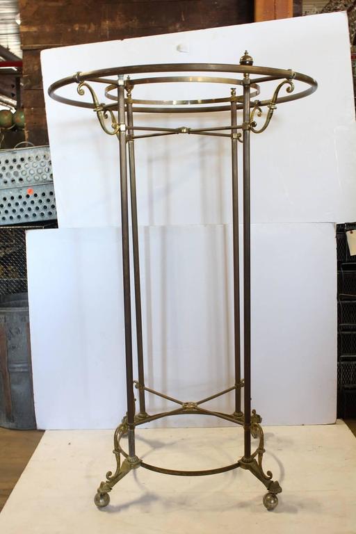 Tall Antique Hotel Brass Coat Rack For Sale at 1stdibs
