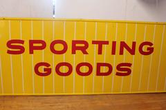 1950s Sporting Goods Metal Sign