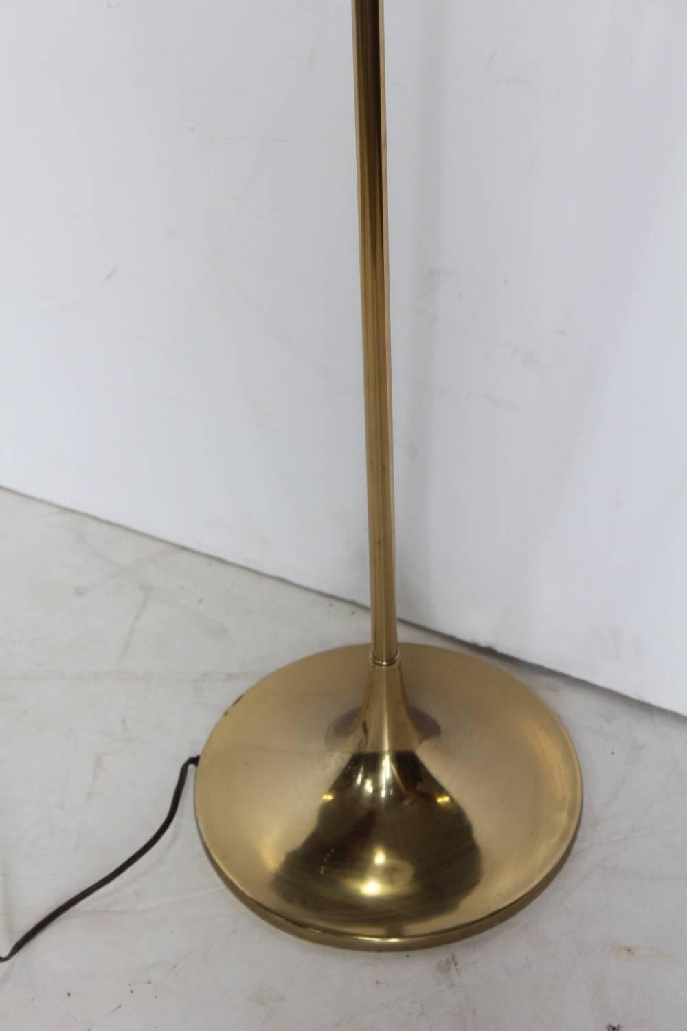 Mid-Century Modern Stylish Mid-Century Brass Mushroom Floor Light by Laurel