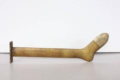 Antique American Stocking Metal Form/ Hanger