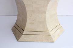 Modern Tessellated Stone and Brass Accent or Side Table by Maitland Smith