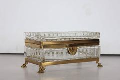 Antique French Cut Cystal Jewerly Box