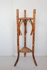 Victorian Tortoise Shell Bamboo Stand or Pedestal