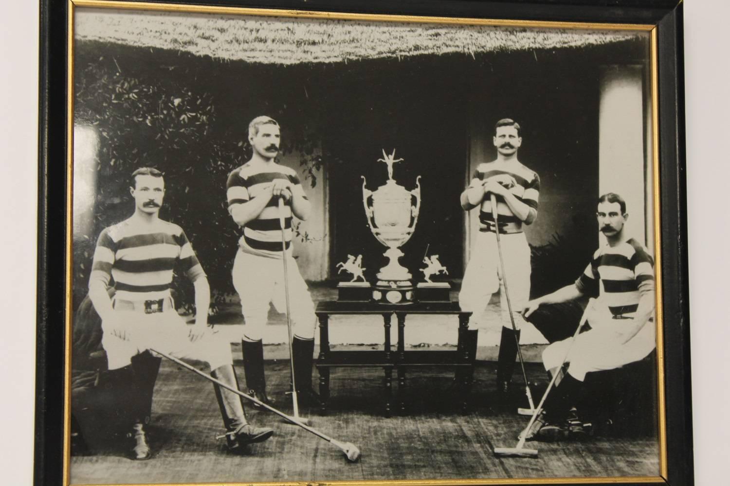 Vintage photo of polo players.