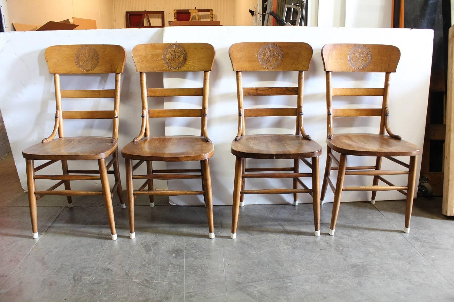 Rare 1900s Jung Brewery tavern chairs. In 1896, Philipp Jung purchased the Obermann Brewing Company at fifth and cherry streets in Milwaukee,[3] where he established The Jung Brewing Company. This firm grew and outlived its founder, finally closing