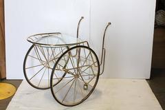 Modern Italian Brass Bar Cart