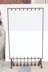 Antique Wrought Iron Free Standing Coat Rack