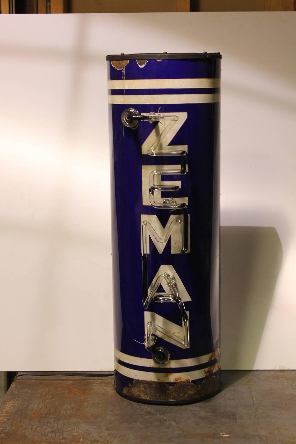Rare 1930s Zeman Brewery neon sign. Zeman Brewery was located in Waukegan Il.
