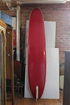 Large Modern Red Fiberglass Surfboard by Wake-R-Surf