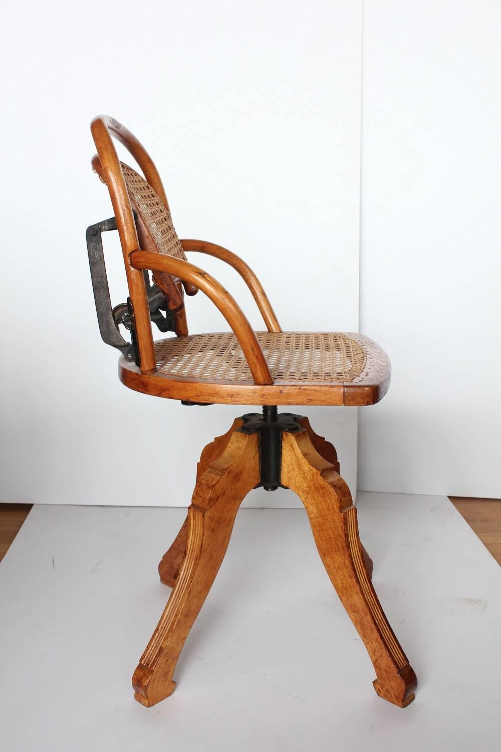 American Rare Antique Swivel Desk Chair
