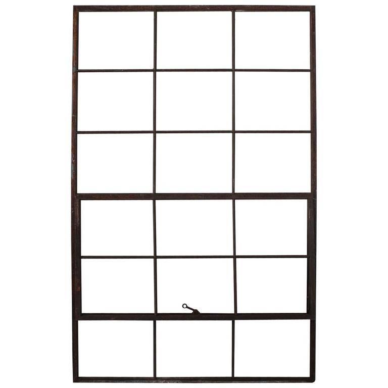 Large Antique American Industrial Metal Casement Window at 1stDibs