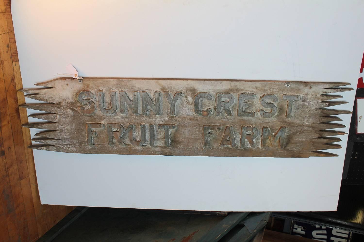 Folk Art Antique Double-Sided Handmade Wood Sign 