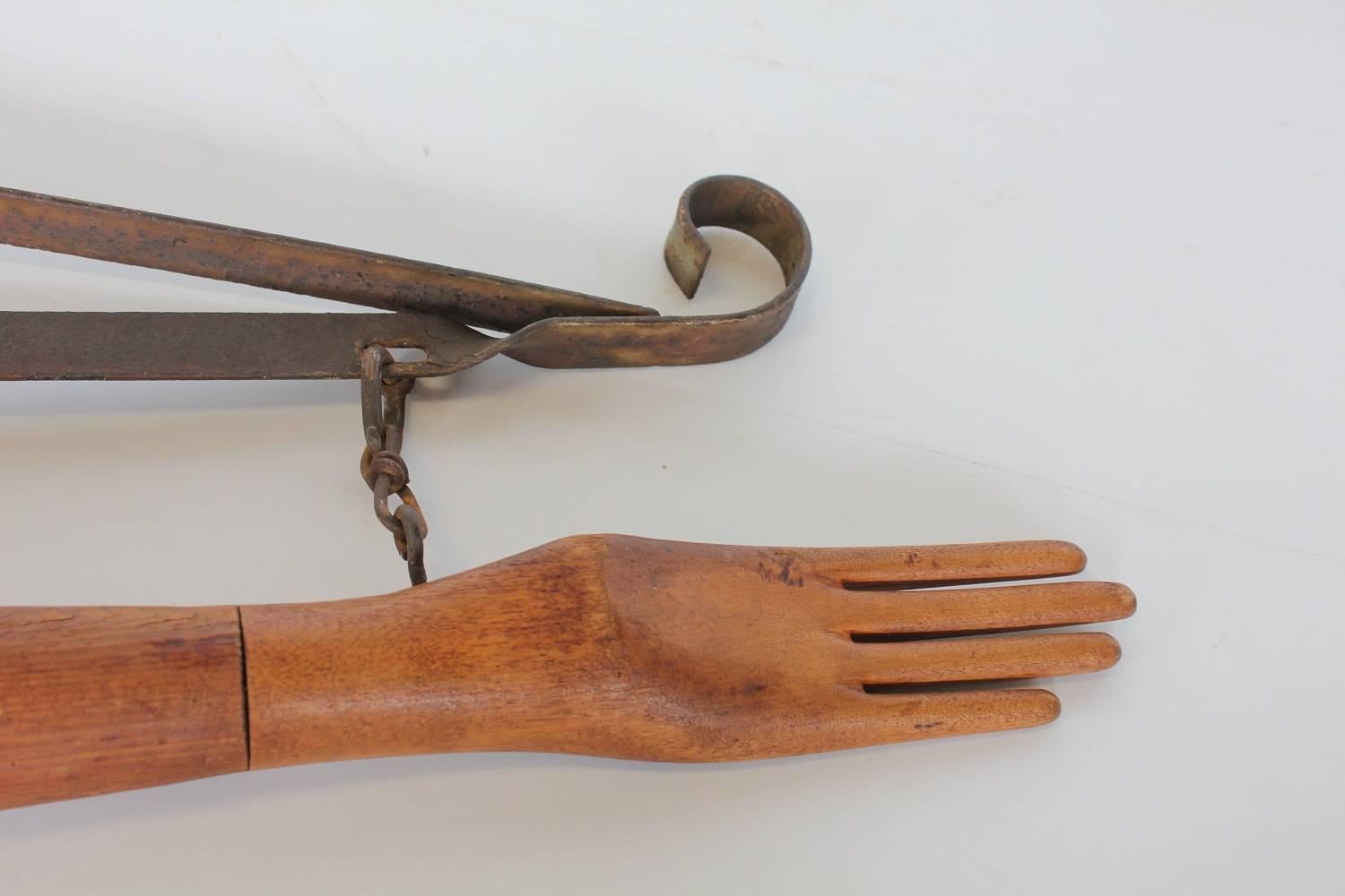 Folk Art Antique Double-Sided Glove Maker Sign