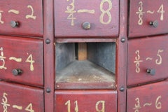 Antique American General Store Revolving Bolt and Nut Cabinet