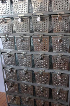 Vintage Swim or Gym Basket Storage Locker Unit