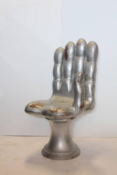 Midcentury Pedro Friedeberg Style Wood Hand Swivel Chair