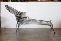 Midcentury Metal Chaise Lounge by Russell Woodard