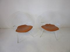 Harry Bertoia Knoll Small Diamond Lounge Chairs