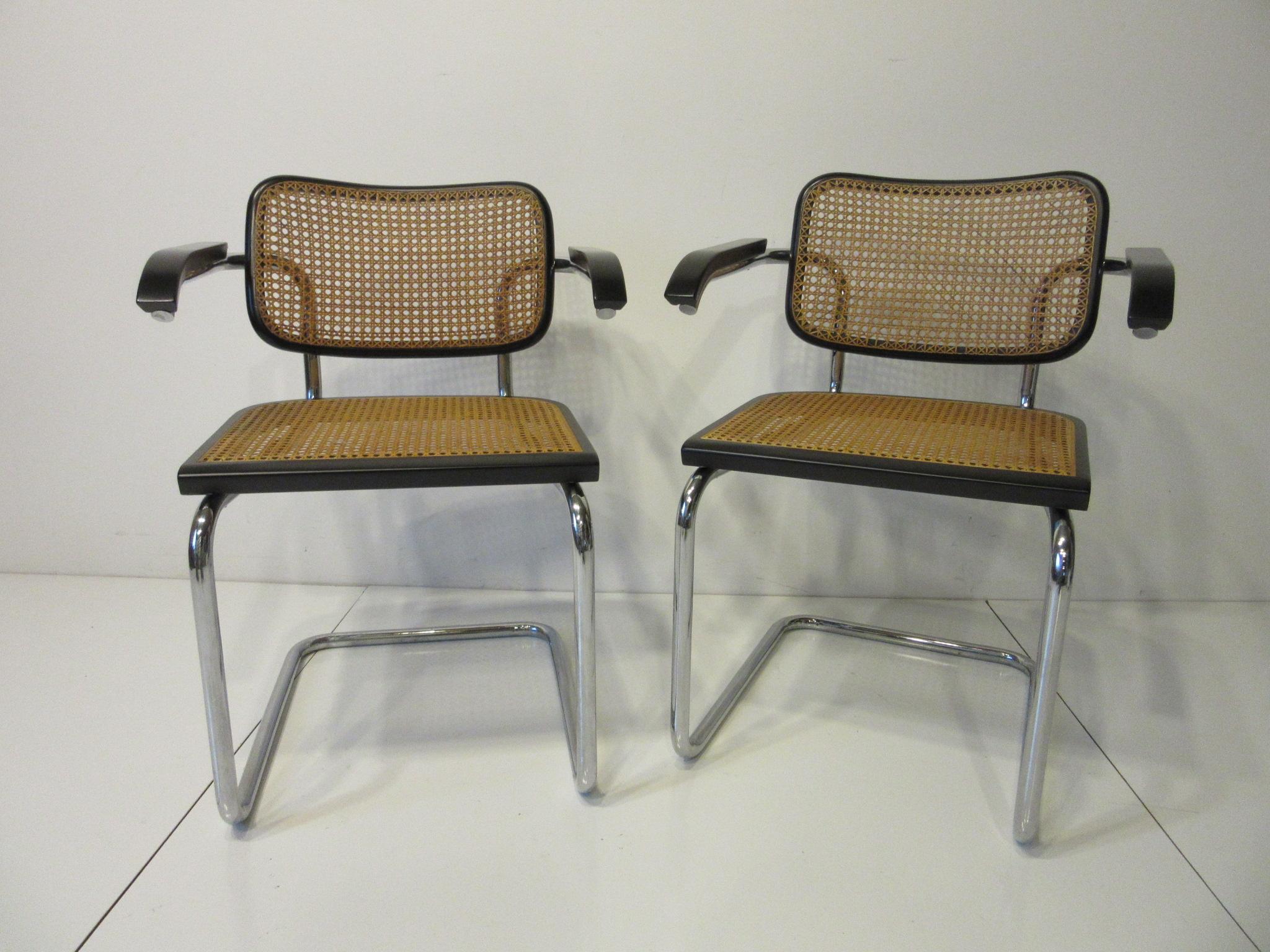 Marcel Breuer Cesca Armchairs Italy 2