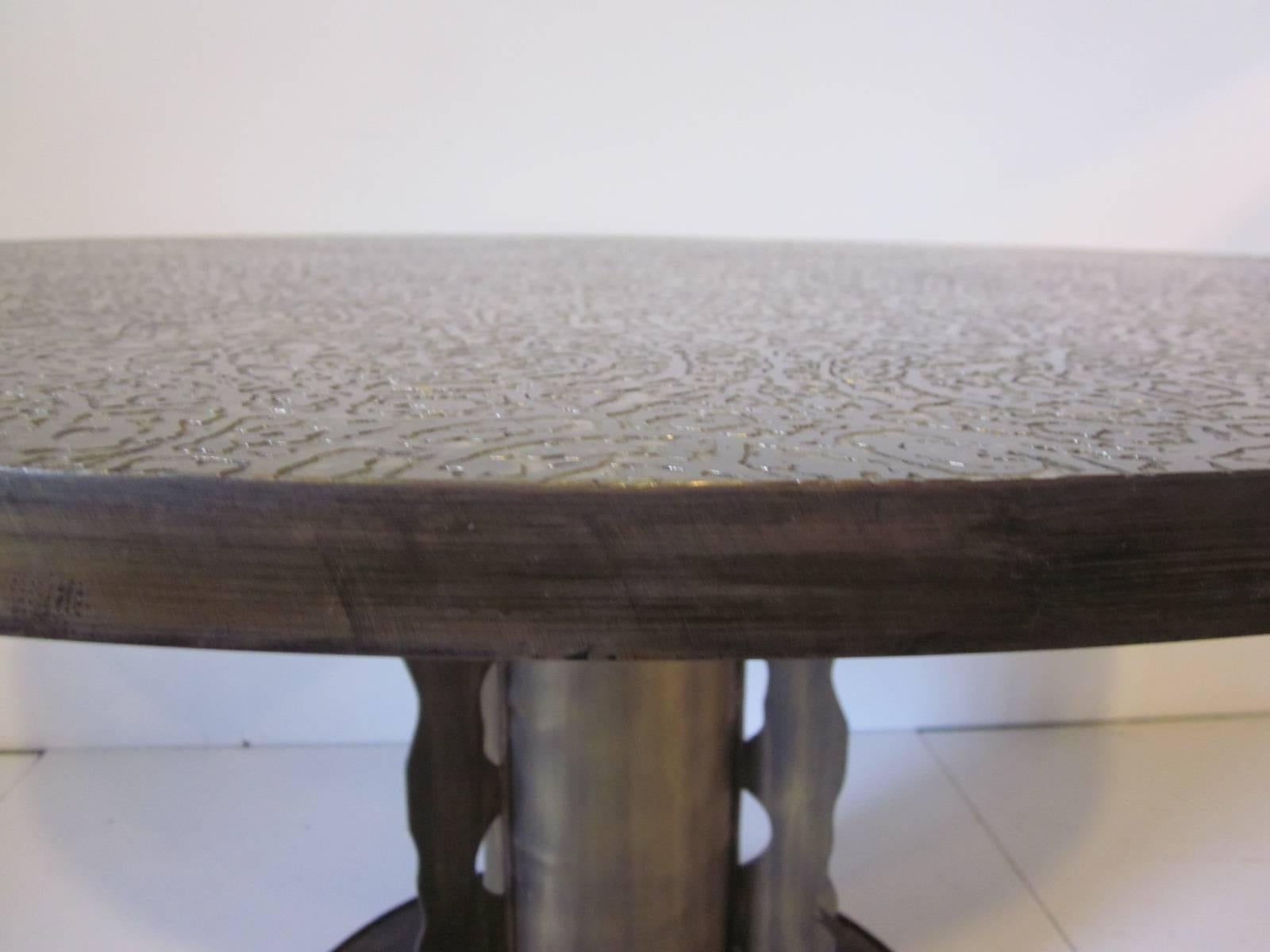 20th Century Philip and Kelvin LaVerne Eteruscan Bronze Dining or Game Table