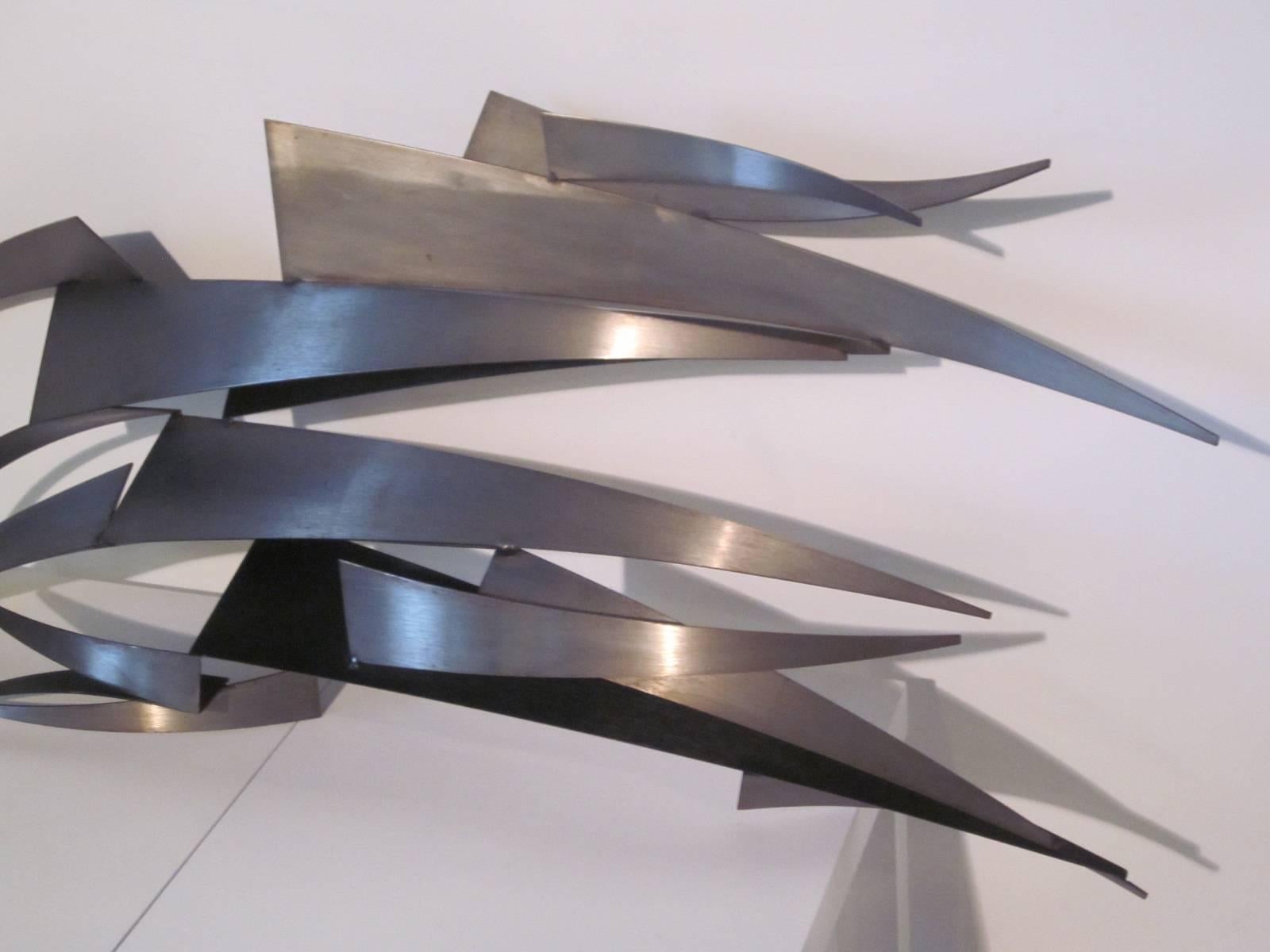 American Curtis Jere Stainless Steel Wall Sculpture