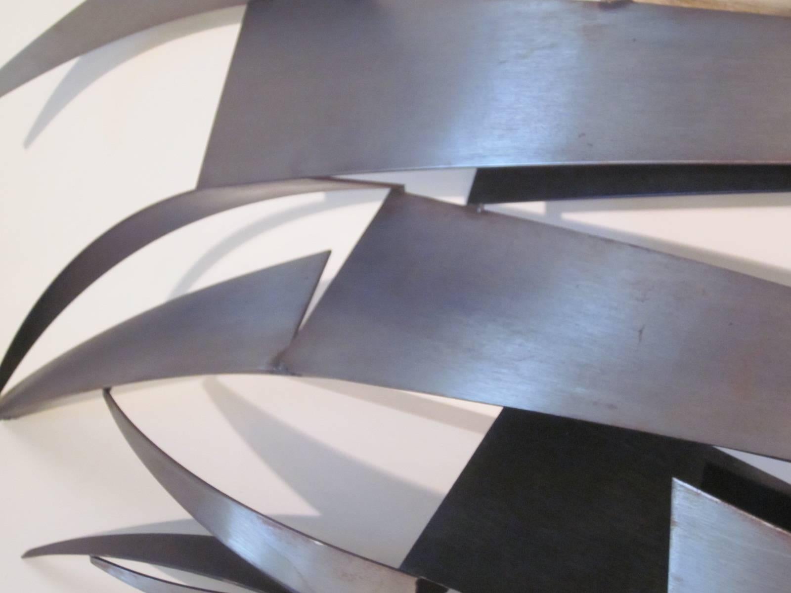 Curtis Jere Stainless Steel Wall Sculpture In Excellent Condition In Cincinnati, OH