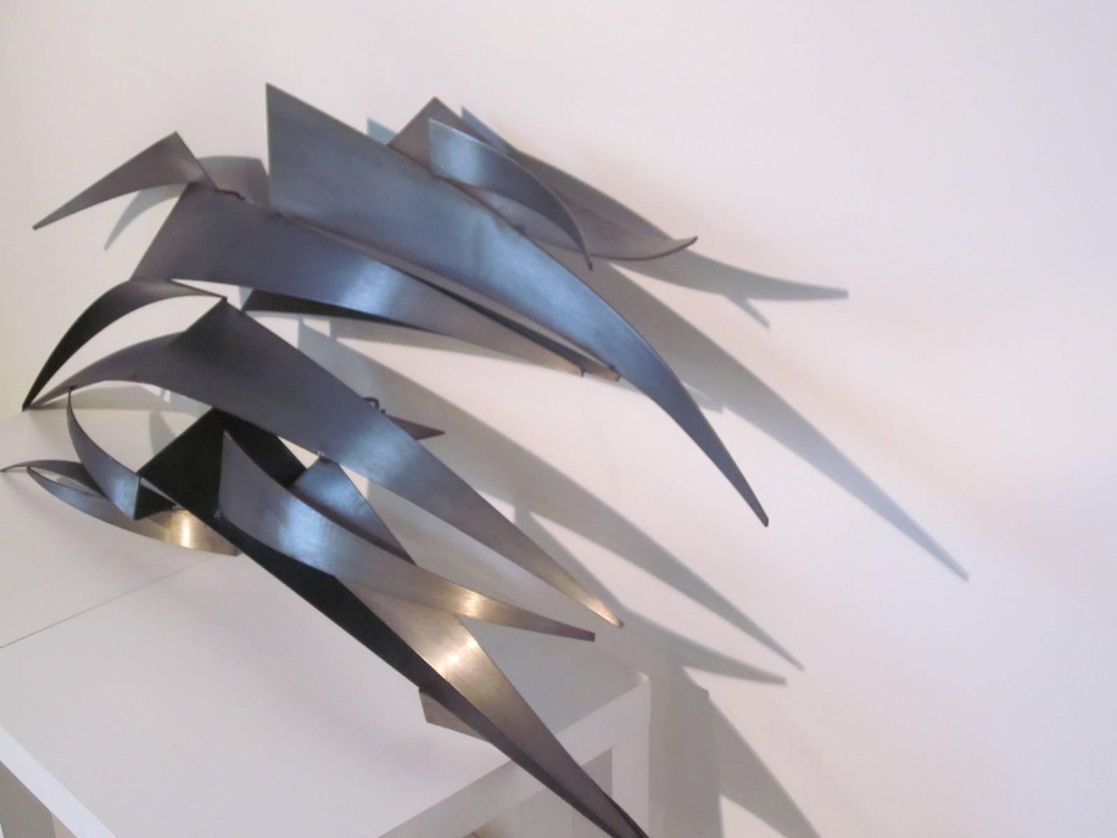 20th Century Curtis Jere Stainless Steel Wall Sculpture