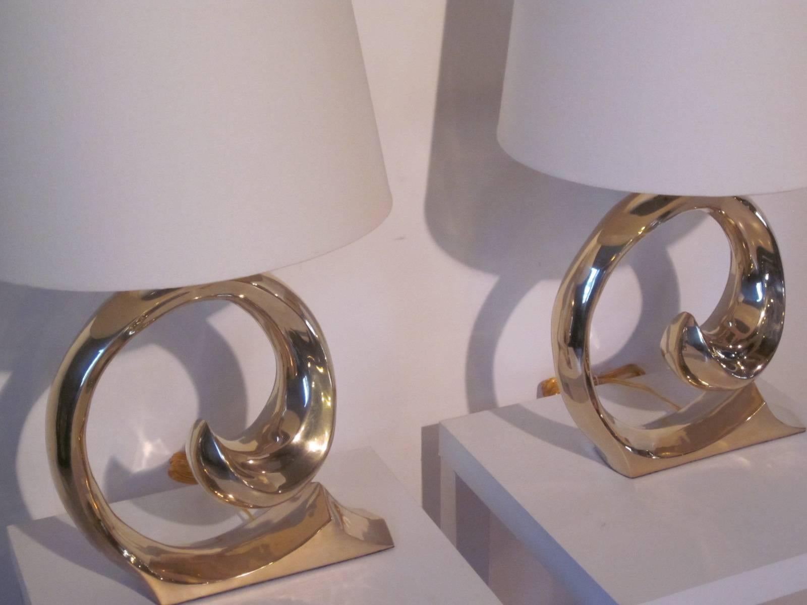 Pierre Cardin Brass Table Lamps 1